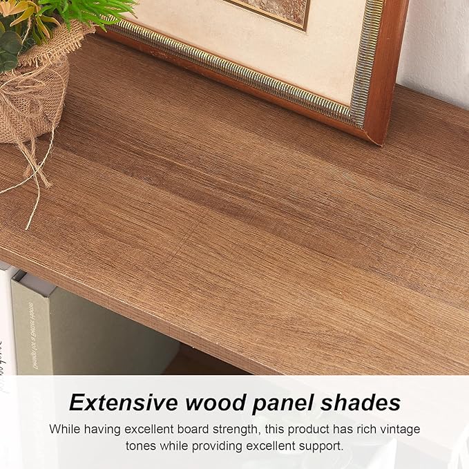 HOMISSUE Tall Bookshelf, 6-Tier Book Shelf, Rustic Wood Metal Bookshelves and - Image 7