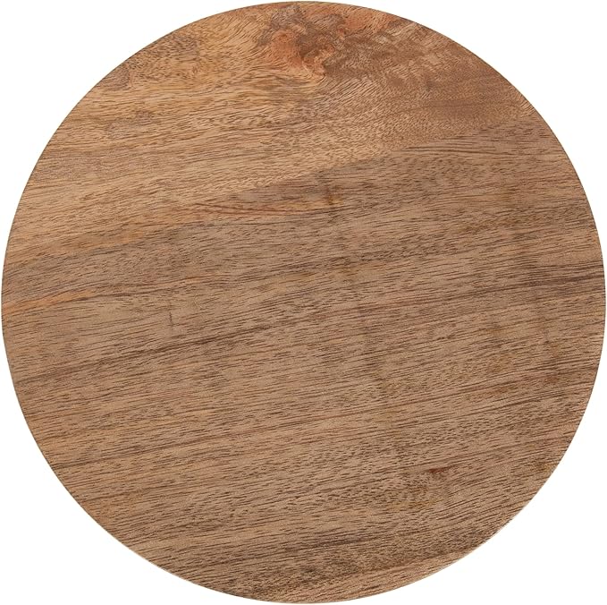Kate and Laurel Wegner Transitional Wooden Round Drink Table, Natural Wood - Image 8
