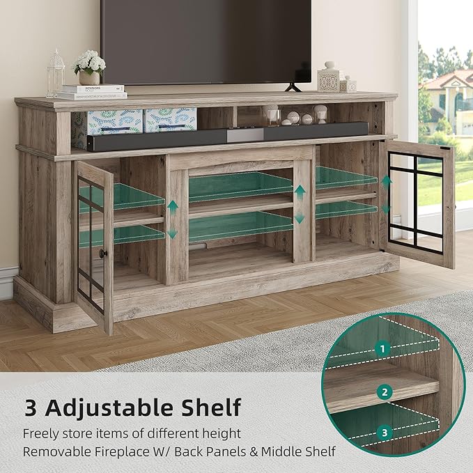 YITAHOME Modern TV Stand for 75 Inch TV, LED Entertainment Center - Image 5