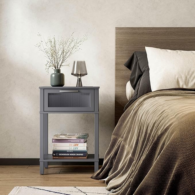 Nightstand Wooden Bedside Table - Image 2
