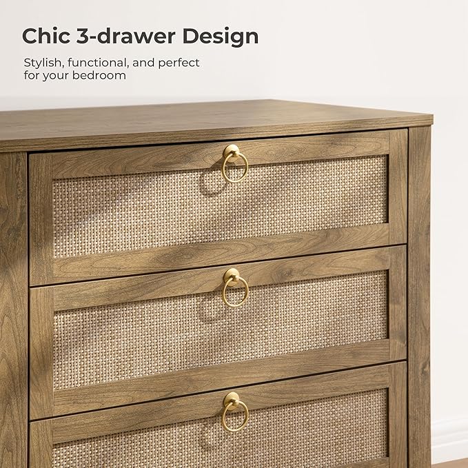 SICOTAS Nightstand Set 2 with Drawers - Image 3