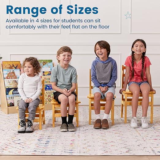 ECR4Kids Three Rung Ladderback Chair, 12in Seat Height, Classroom Seating - Image 6