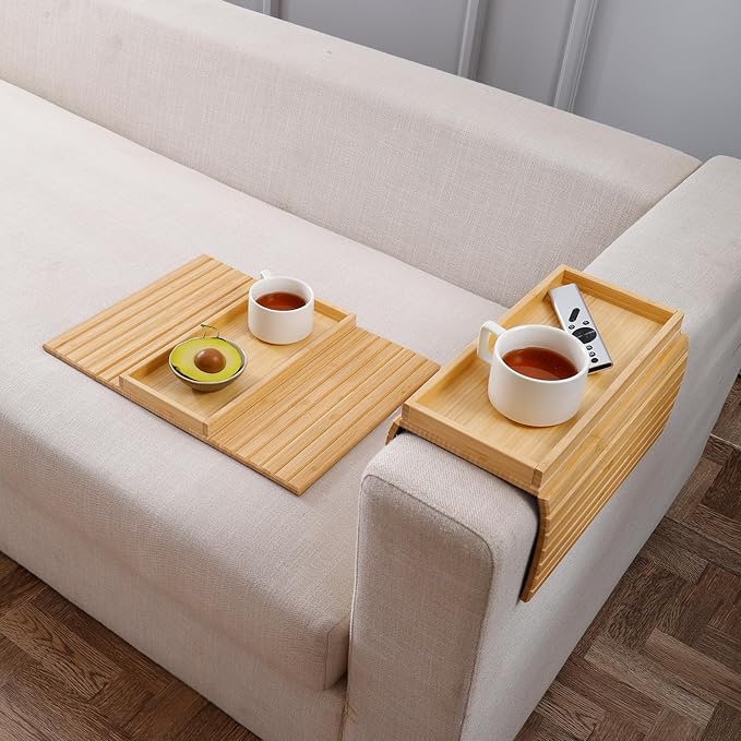 DETOR Couch Arm Tray, Foldable Sofa TV Tray - Image 8