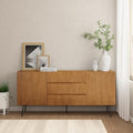NTC Veil Sideboard with 2 Doors and 3 Drawers, Buffet Cabinet with Vertical by NTC