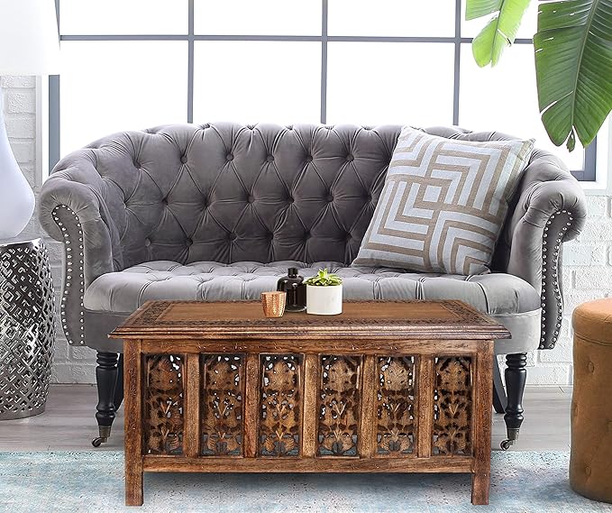 Rectangular Wooden Coffee Table, Modern Wooden Coffee Table, Center Tables - Image 9