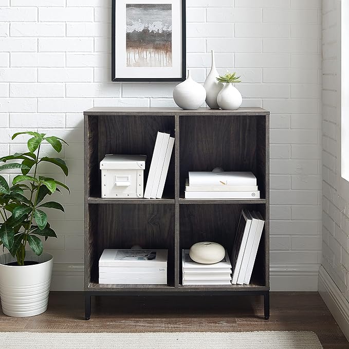 Crosley Furniture Jacobsen Storage Cube Bookcase and Record Player Stand - Image 9