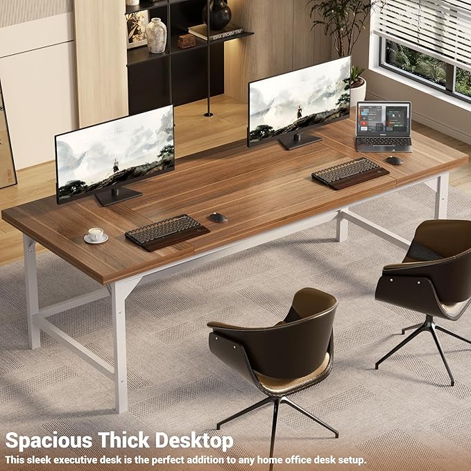 Unikito 70.8 Inch Extra Long Computer Desks, Heavy Duty Large Office Executive - Image 5