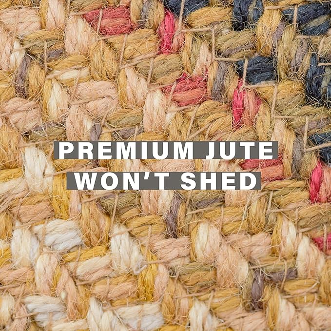 Homespice Russet Multicolor Jute Braided Rope Rug, 5x8' Rectangle - Image 5
