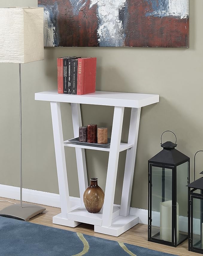Convenience Concepts Newport V Console Modern Sofa Storage Shelves, Narrow - Image 2