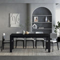 NTC Block 71 Inch Modern Farmhouse Dining Table, Rectangular Dinner Table by NTC