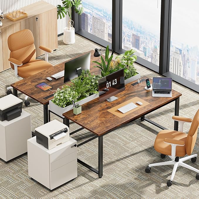 Huuger 48 x 24 inch Desk with Power Outlets & USB-C, Deeper & Thicker Desktop - Image 8