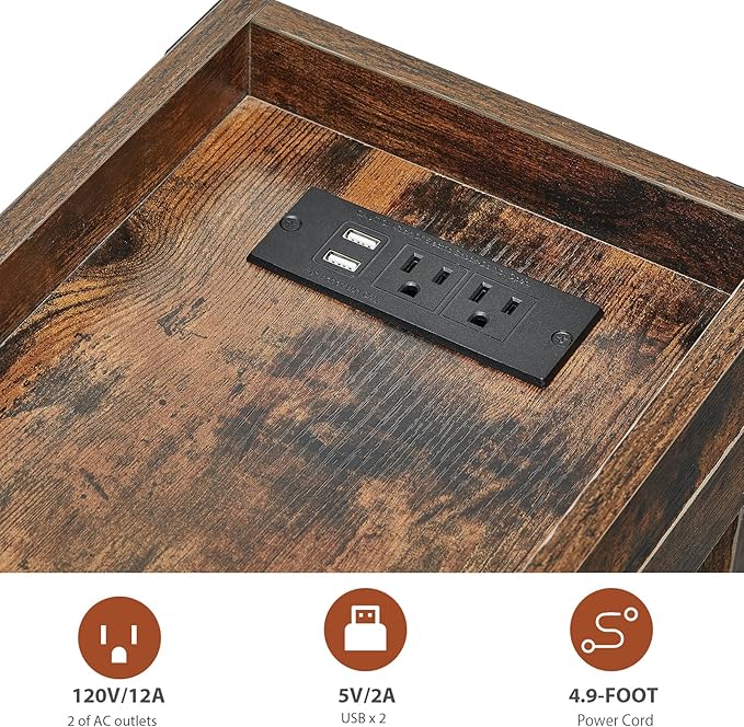 Narrow Side Table, Slim End Table - Image 4