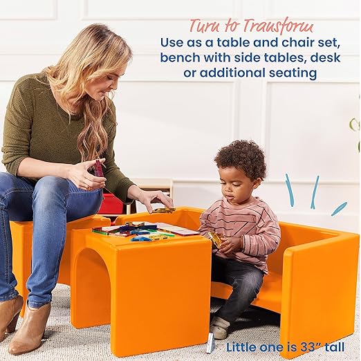 ECR4Kids Tri-Me Table and Cube Chair Set - Image 4