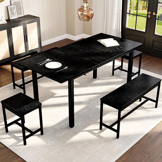 IDEALHOUSE 5-Piece Extendable Dining Table Set - Image 2