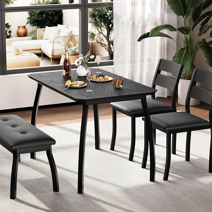 GAOMON Dining Table Set for 4, Wooden Kitchen Table - Image 7