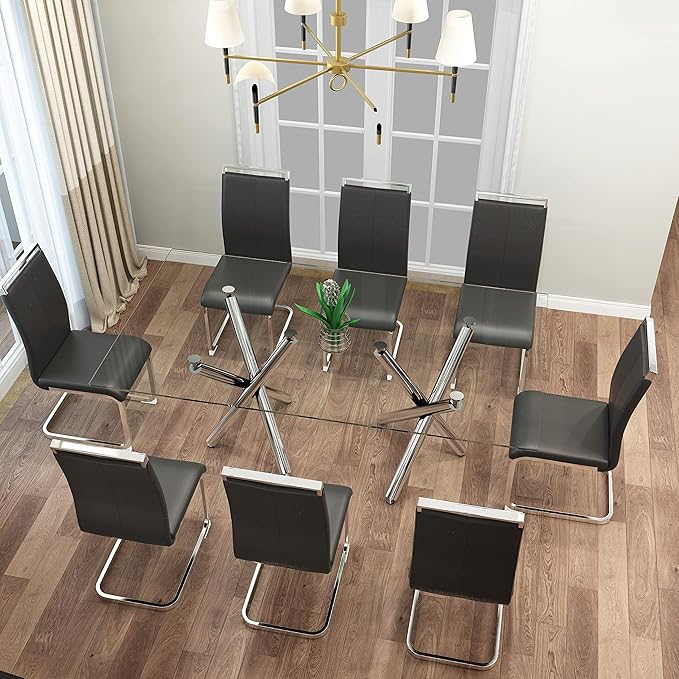 Dining Chairs Set, Kitchen Modern Metal Chairs - Image 2