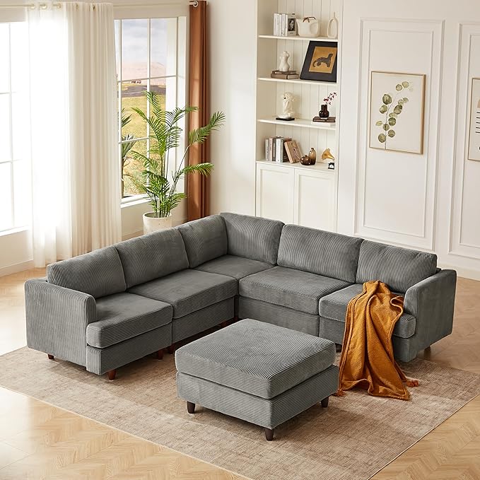 127.5" L/U-Shaped Sectional Couch - Image 3