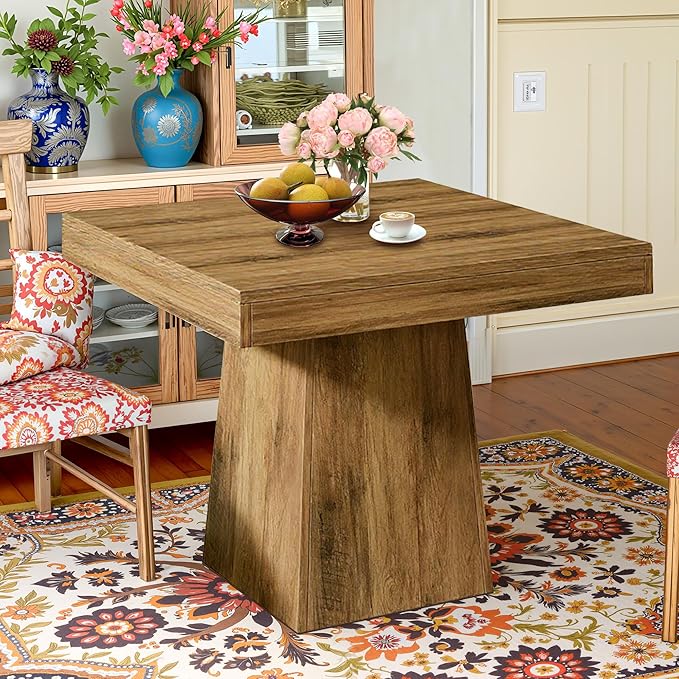 NicBex Square Dining Table for 4, 31.5" Farmhouse Dinner Table Small Dining - Image 7