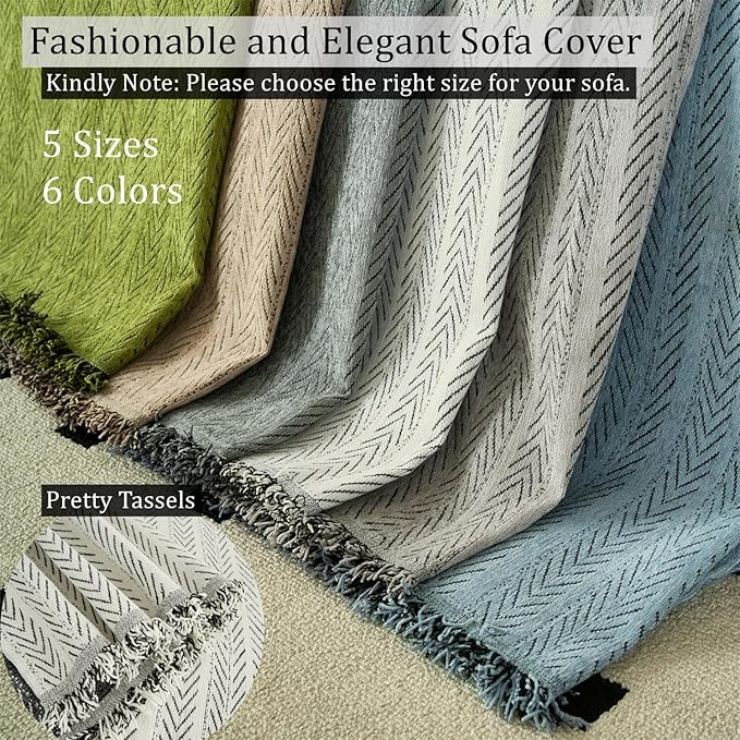 Nobildonna Sofa Cover Washable Soft Thicken Chenille Couch Cover - Image 8