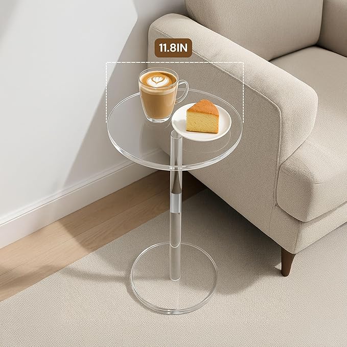 Acrylic Side Table, Round Drink Table - Image 5