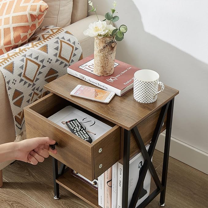 VECELO Nightstands Set of 2, Modern Bedside End Tables, Night Stands - Image 8