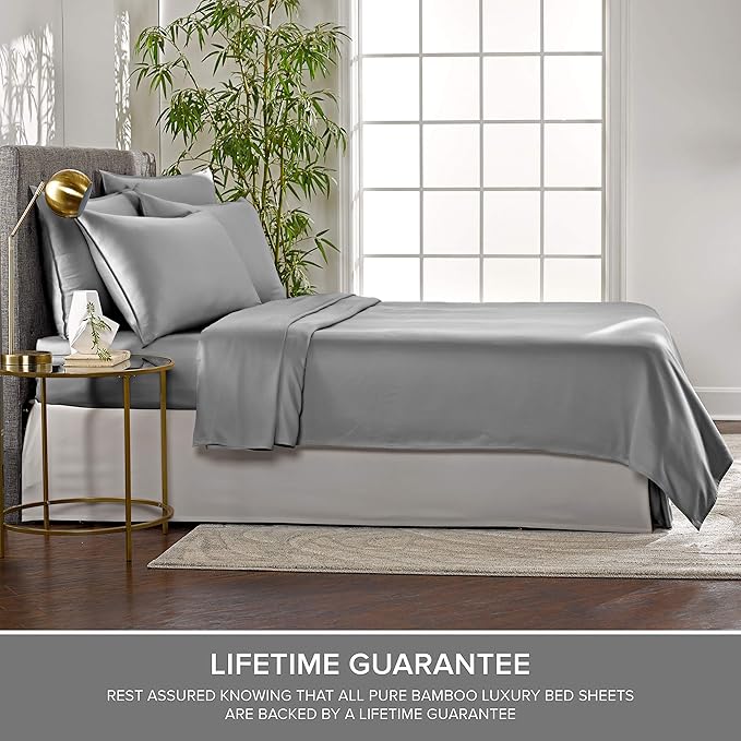 Split King Sheets by Pure Bamboo, Genuine 100% Organic Viscose Derived from - Image 4