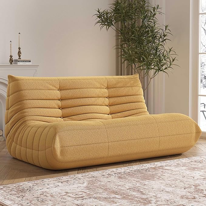 Bean Bag Chair, Loveseat Fireside Chair Bean Bag Sofa Large Bean Bag Chair by Unknown