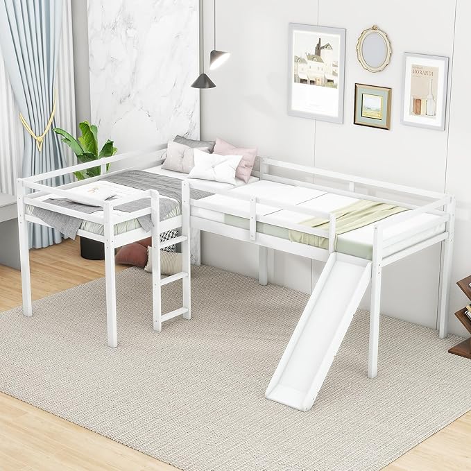 L-Shaped Twin Size Loft Bed - Image 4