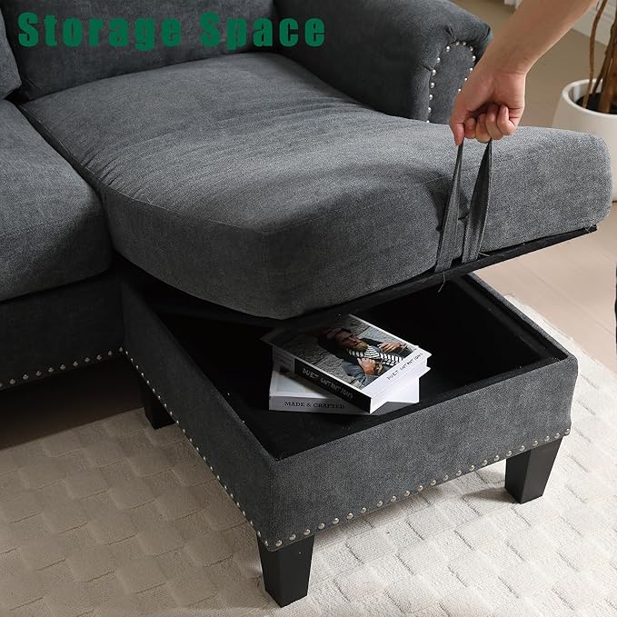 Ball & Cast 106" Convertible Sectional Sofa - Image 3