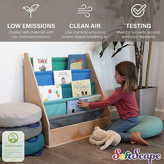 FDP Birch SoftScape Sling Book Display, 4-Shelf Vinyl Storage - Image 7