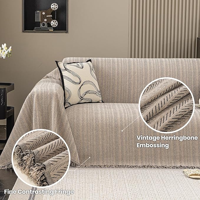 Nobildonna Sofa Chair Cover Waterproof Soft Thicken Chenille Cushion Couch Cover - Image 4