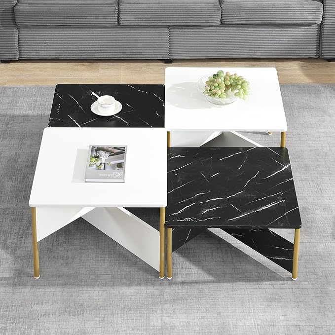 Christopher Knight Home Lana Wooden Nesting Coffee Table Set of 4, Mid Century - Image 4