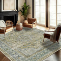 Washable Area Rug 8'x10' Boho Design Non-Shedding Non-Slip Easy Care Ideal by CHAMPLANT