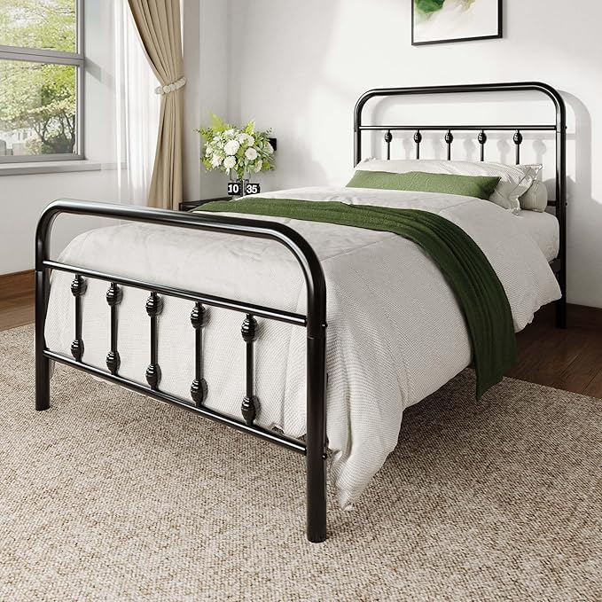 Allewie 14 Inches Twin Size Metal Platform Bed Frame - Image 3