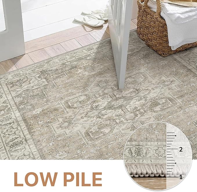 GENIMO 2x12 Runner Rugs for Hallway, Machine Washable Non Slip Vintage Rugs - Image 4