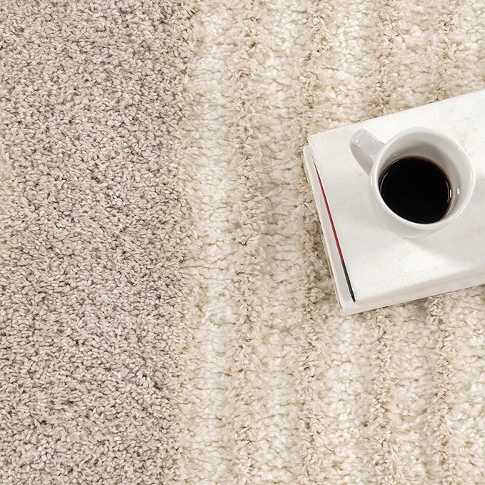 nuLOOM Gloria Abstract Shag Area Rug, Light Brown - Image 8