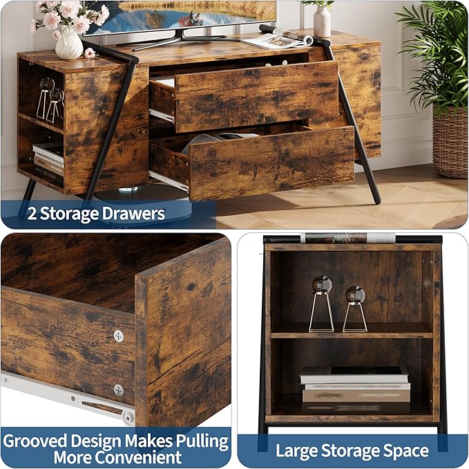 GarveeHome TV Stand for 47 Inch TV, Entertainment Center - Image 5