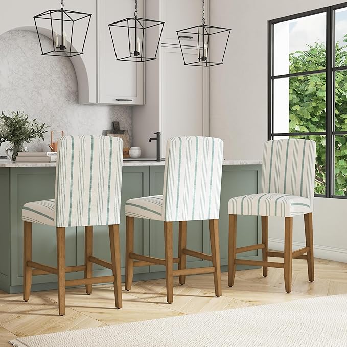 HomePop Curved Back 24" Barstool - Image 2