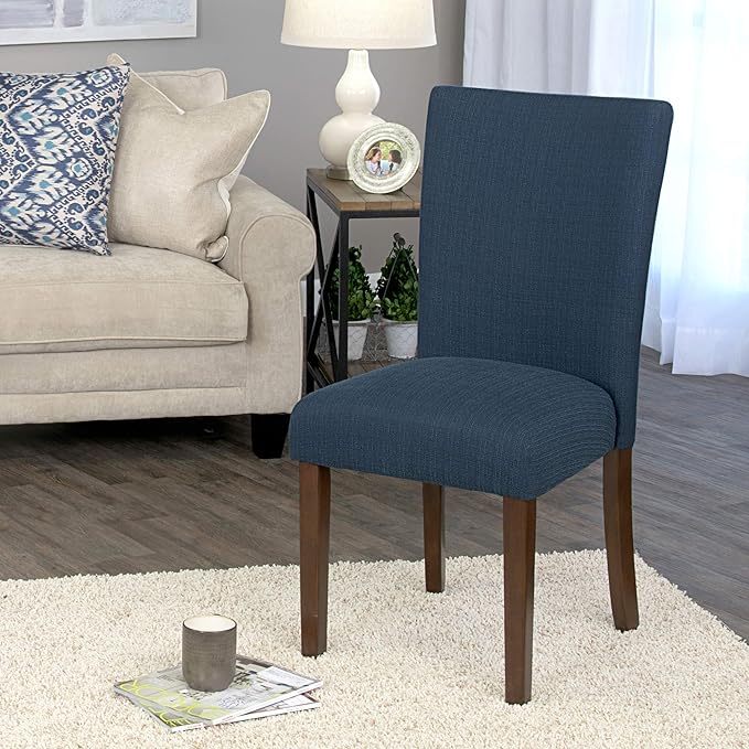 HomePop Parsons Classic Upholstered Accent Dining Chair, Single Pack, Dark Blue - Image 5