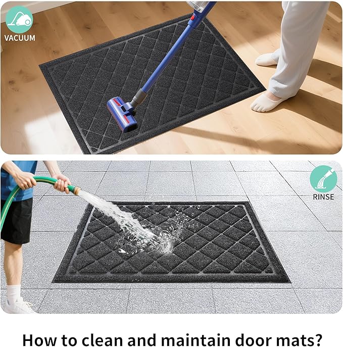 Front Door Mat Indoor Outdoor, Heavy Duty Low Profile Entrance Rug - Image 5