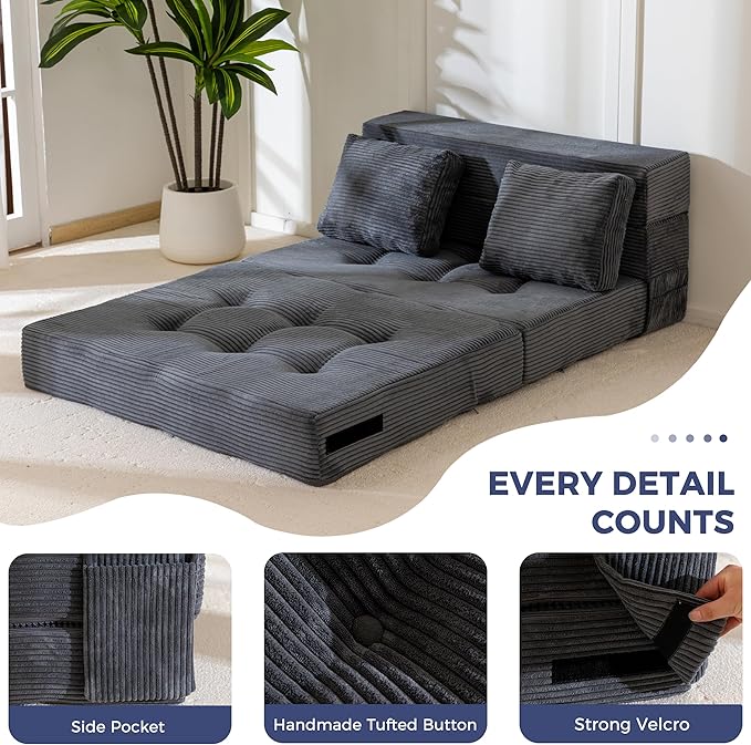 MAXYOYO Convertible Sofa Bed, Fold Out Sleeper Sofa - Image 6