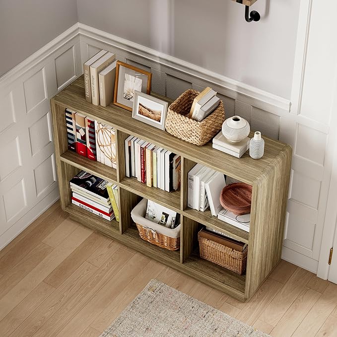 ChooChoo 6 Cube Storage Organizer, Wooden Bookcase - Image 5