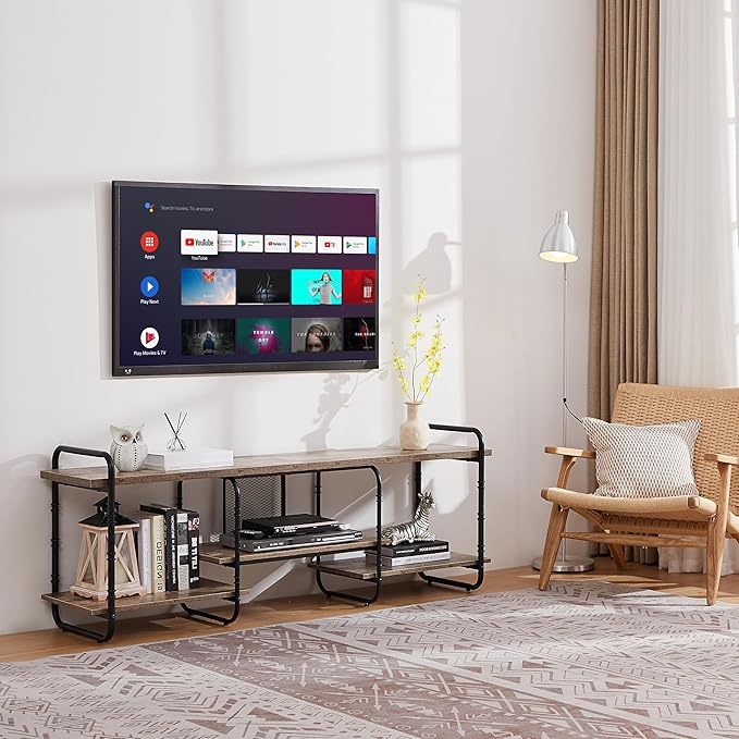 VECELO TV Stands for 65 Inch, Entertainment Center/Media Console Table - Image 4