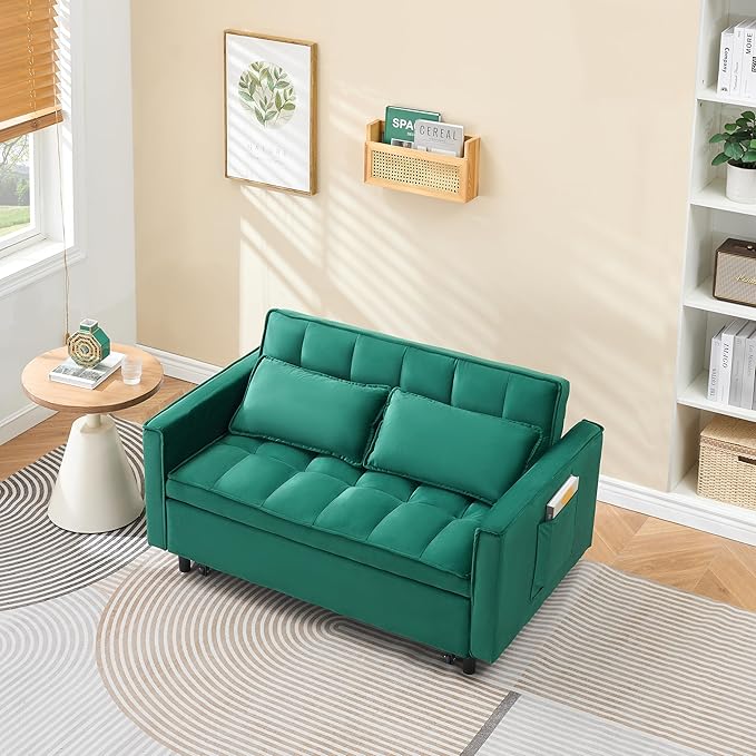 Ball & Cast 55" Convertible Sofa Bed, 3 in 1 Sleeper Sofa W/Pull-Out Bed - Image 3