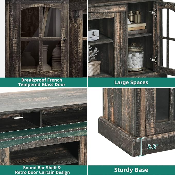 YITAHOME LED Farmhouse TV Stand - Image 5