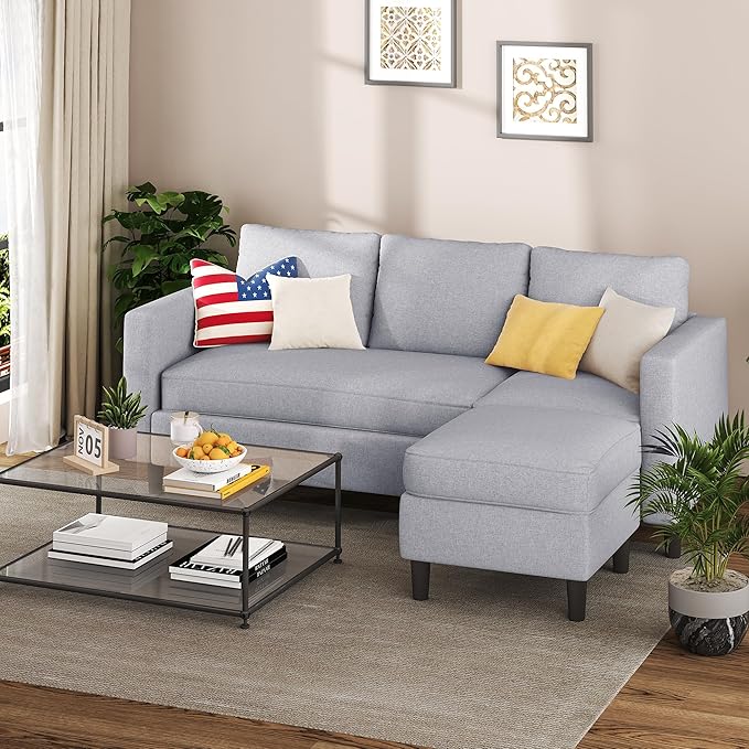 Small Sectional Sofa Couch, 3 Seat L Shaped Couches - Image 6