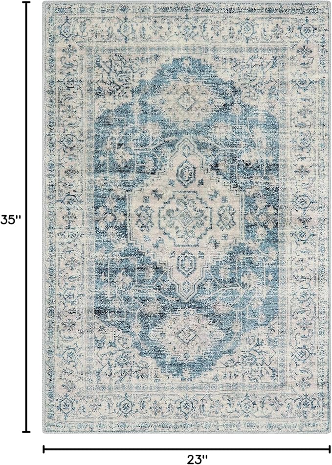 Lahome Oriental Washable Small Area Rug, 2x3 Rugs - Image 2