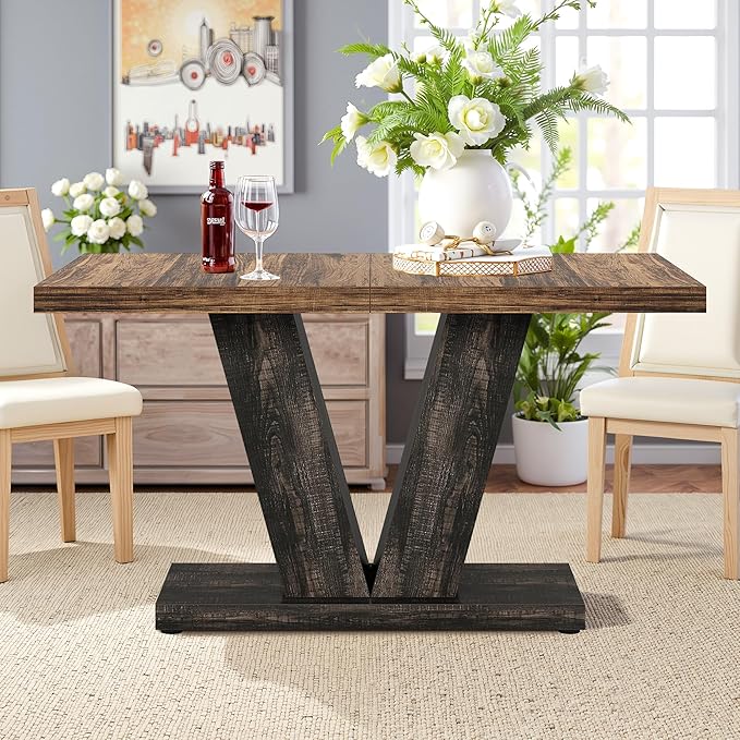 NicBex 47" Dining Table for 4 People, Farmhouse Dinner Table Small Dining Room - Image 7