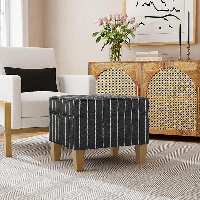 Home Decor | Dinah Collection Modern Storage Ottoman | Ottoman - Image 2