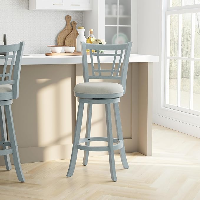 Hillsdale Fairfox 30.5" Wood Swivel Bar Height Stool - Image 2